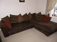 £350 - RIGHT HAND sofa and armchair, 